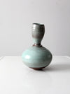 vintage studio art pottery tilted vase