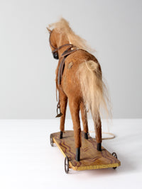 antique horse pull toy