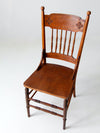 antique wooden chair with Celtic knot design