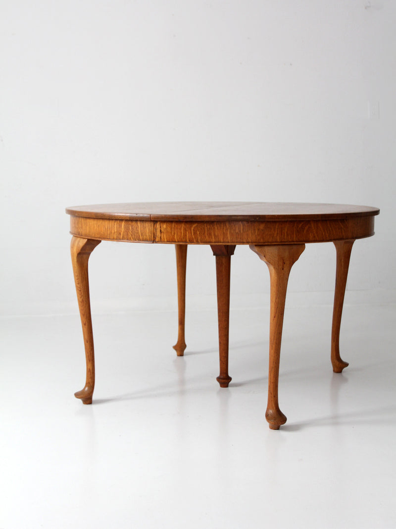 antique extendable oak dining table