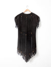 vintage suede leather fringe dress