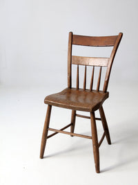 antique plank seat chair