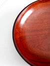 mid-century tropical wooden bowl pair
