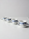 vintage Porsgrund porcelain tea cup and saucer sets