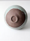 vintage studio art pottery tilted vase
