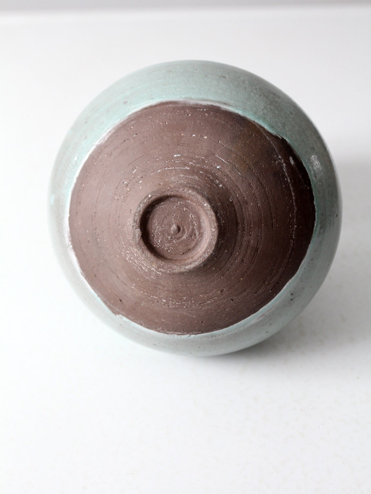 vintage studio art pottery tilted vase