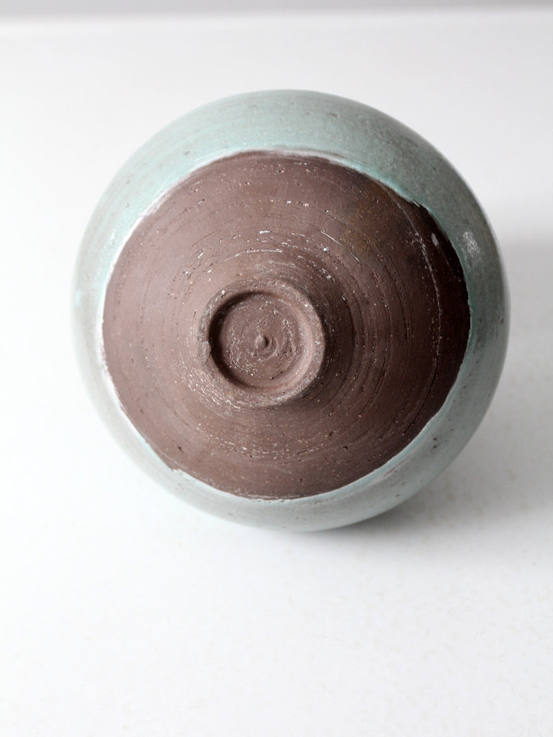 vintage studio art pottery tilted vase