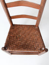 antique splint weave seat chair