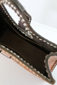 vintage 1950s western tooled leather bag