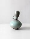 vintage studio art pottery tilted vase