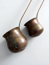 antique copper liquor ladles