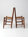 antique spint weave seat chairs pair