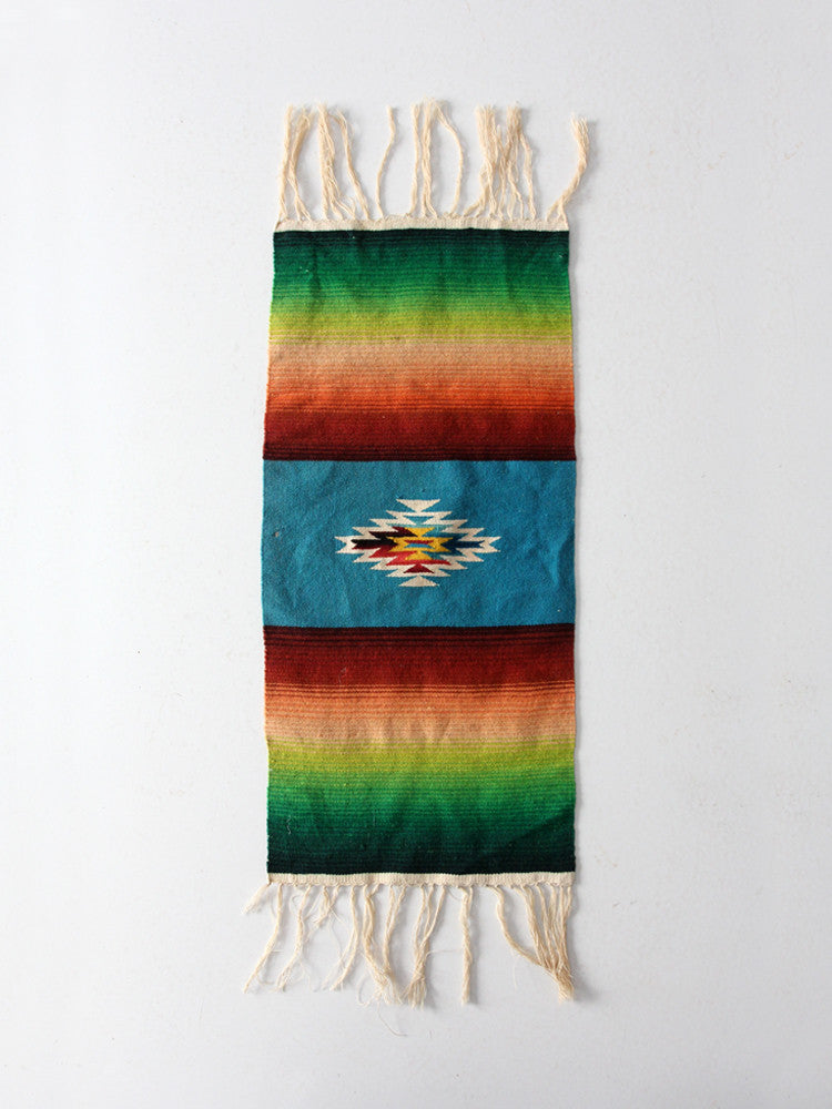 vintage Mexican serape style table runner