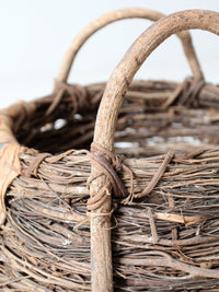 antique painted bark basket