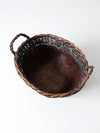 vintage woven basket with handles