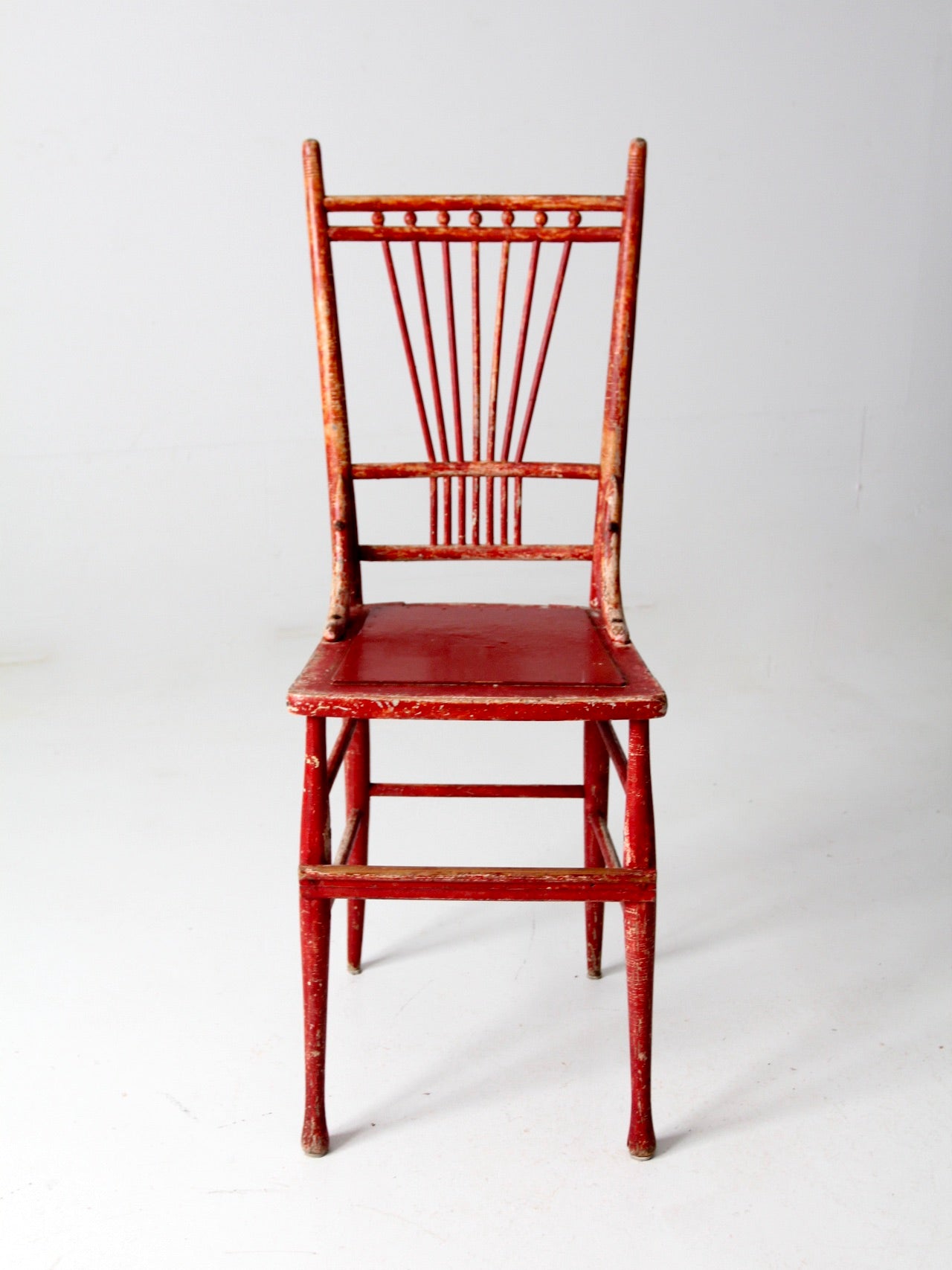 antique tall spindle back chair