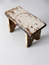 antique wooden milking stool