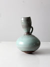 vintage studio art pottery tilted vase