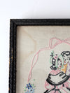 antique framed embroidery wall art