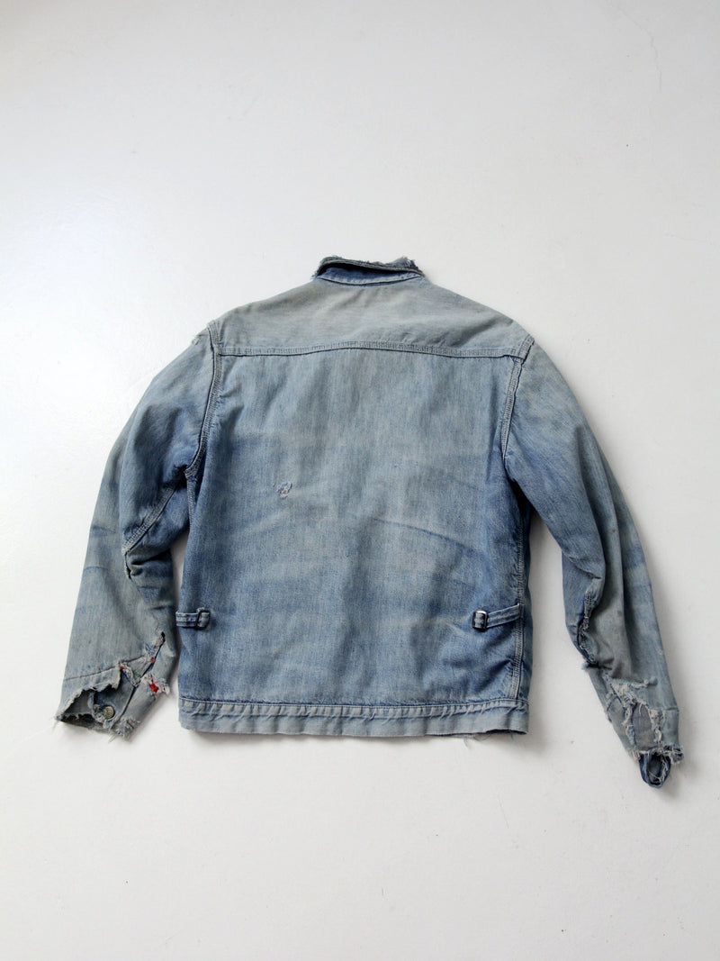 vintage distressed Osh Kosh denim work jacket