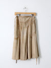 vintage leather wrap skirt
