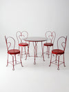 vintage ice cream parlor table set with chairs