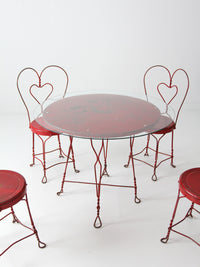 vintage ice cream parlor table set with chairs