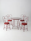 vintage ice cream parlor table set with chairs