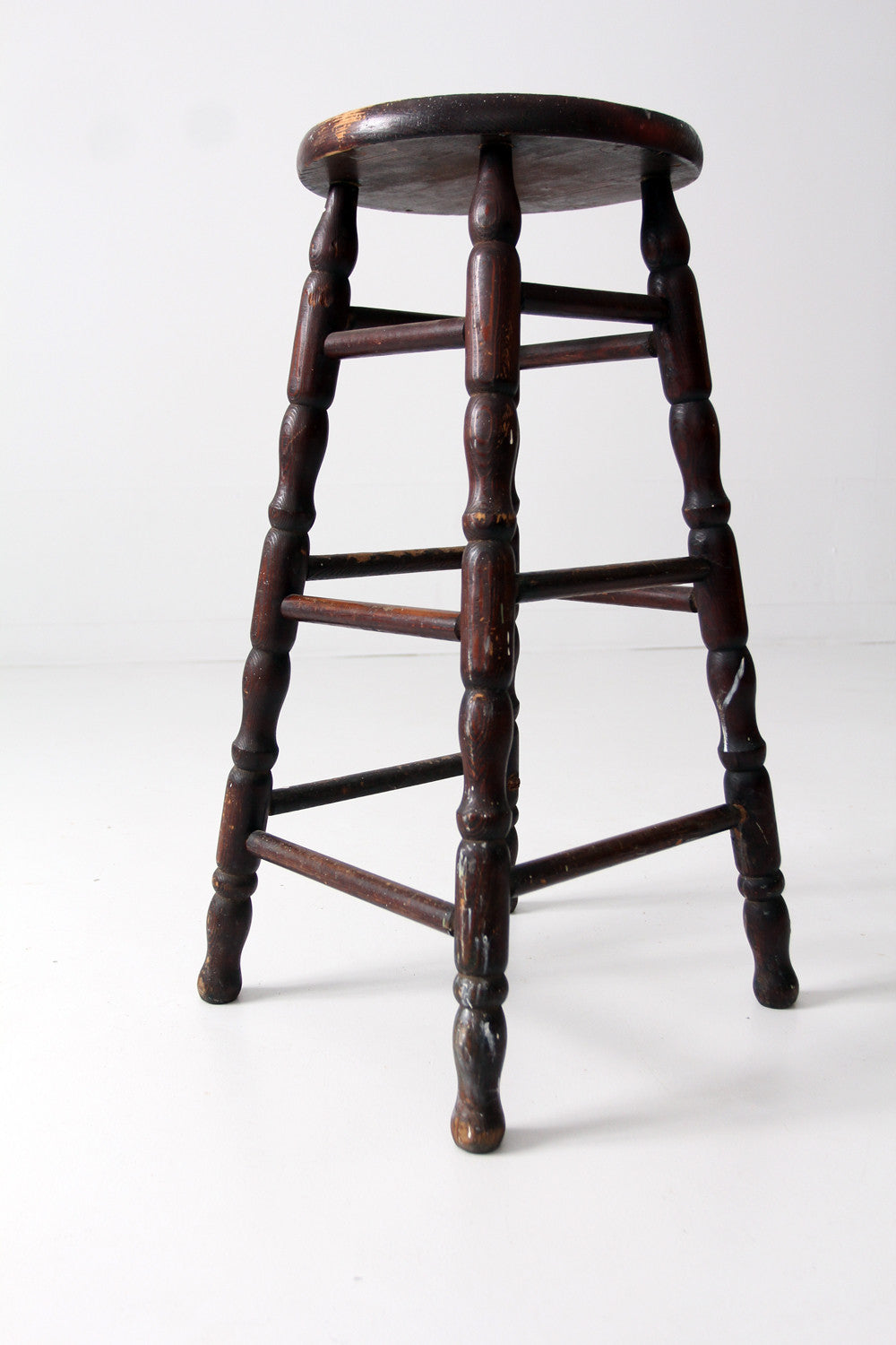 antique spindle leg stool