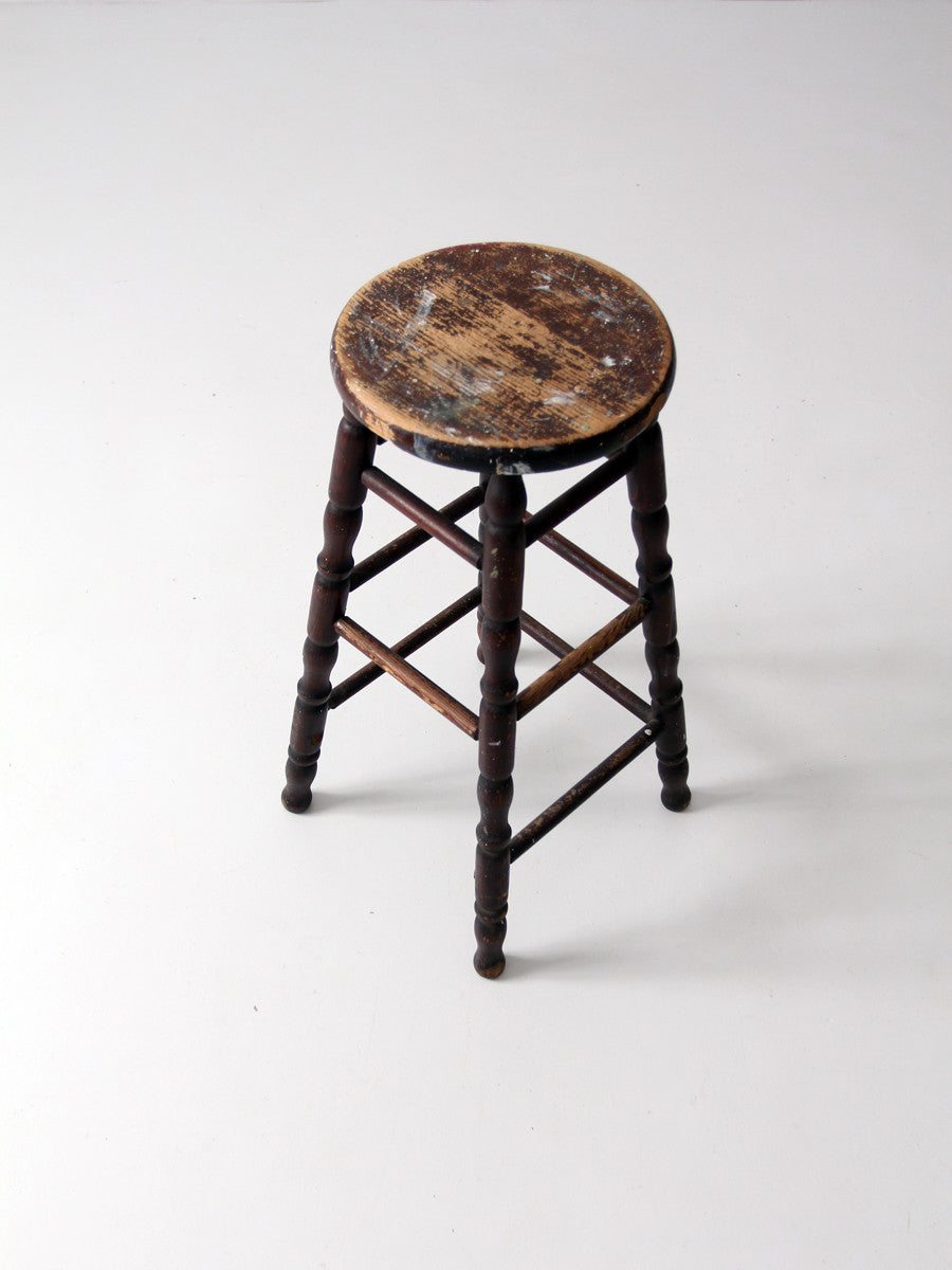 antique spindle leg stool