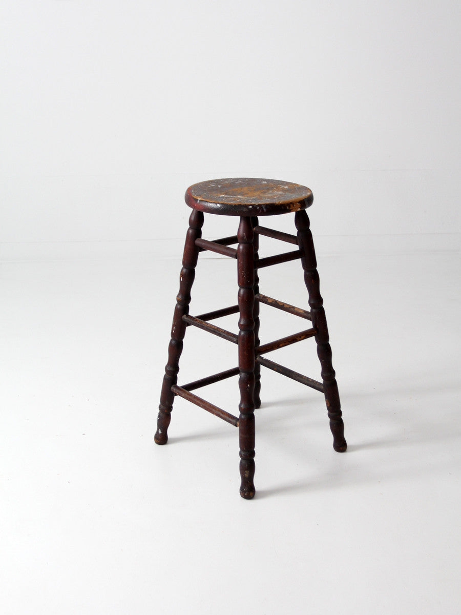 antique spindle leg stool