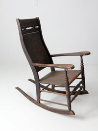 antique American rustic rocking chair