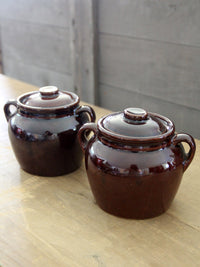 pair mccoy bean pots