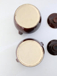 pair mccoy bean pots