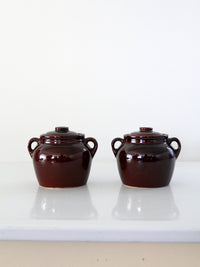 pair mccoy bean pots