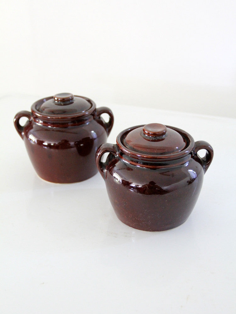 pair mccoy bean pots