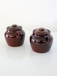 pair mccoy bean pots