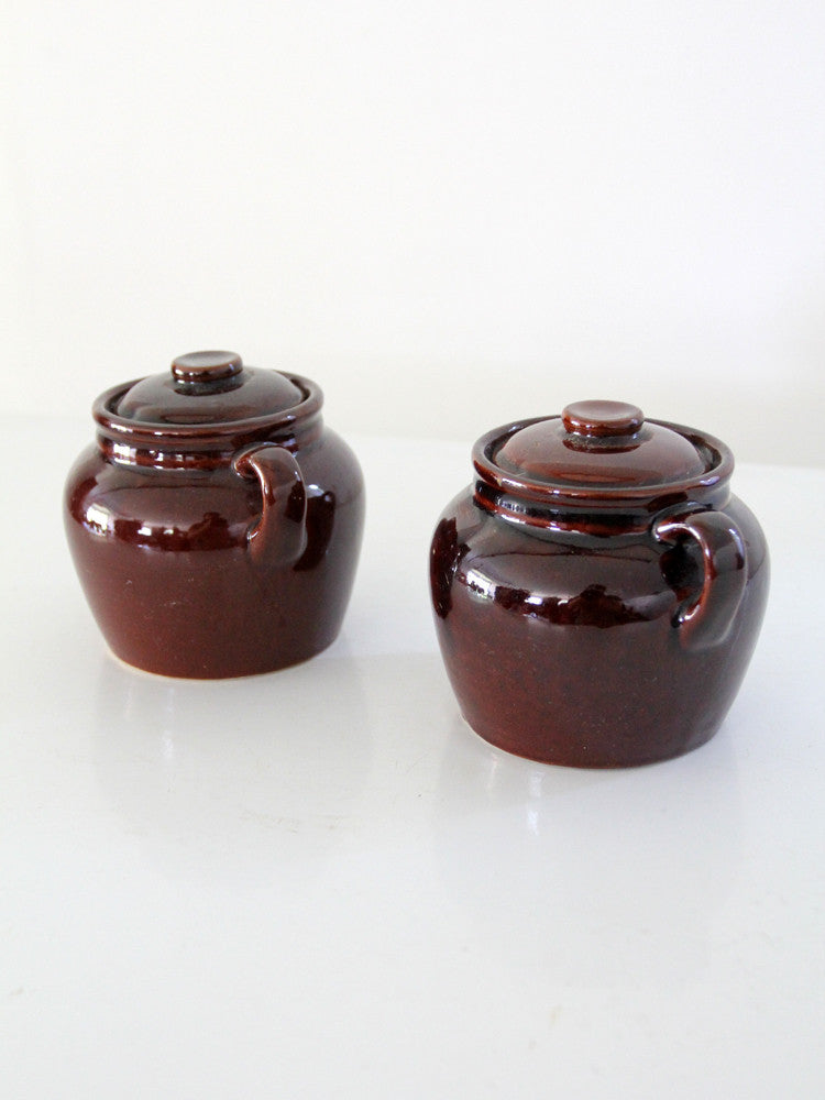 pair mccoy bean pots