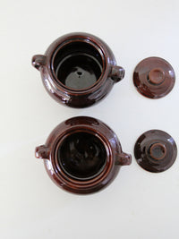 pair mccoy bean pots