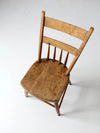 antique plank seat chair