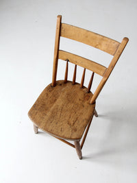 antique plank seat chair