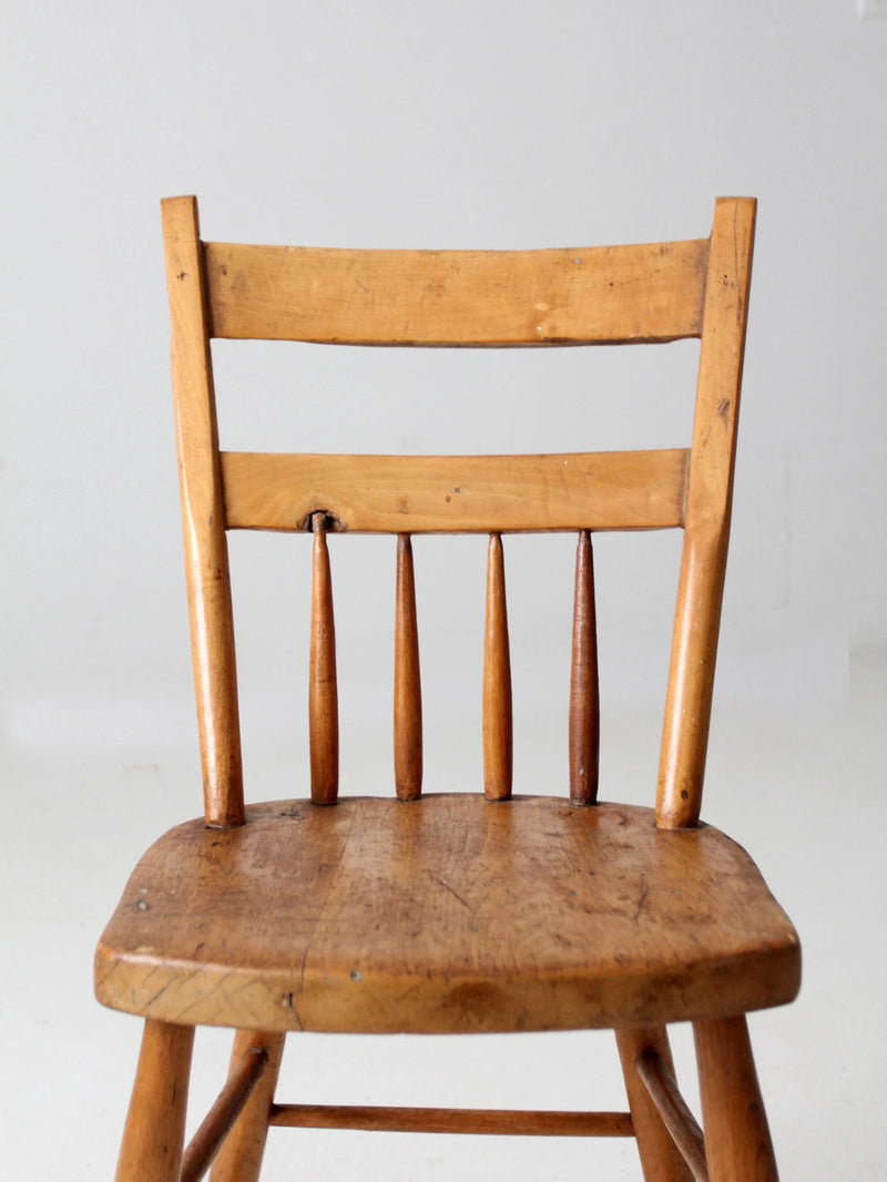 antique plank seat chair