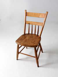 antique plank seat chair