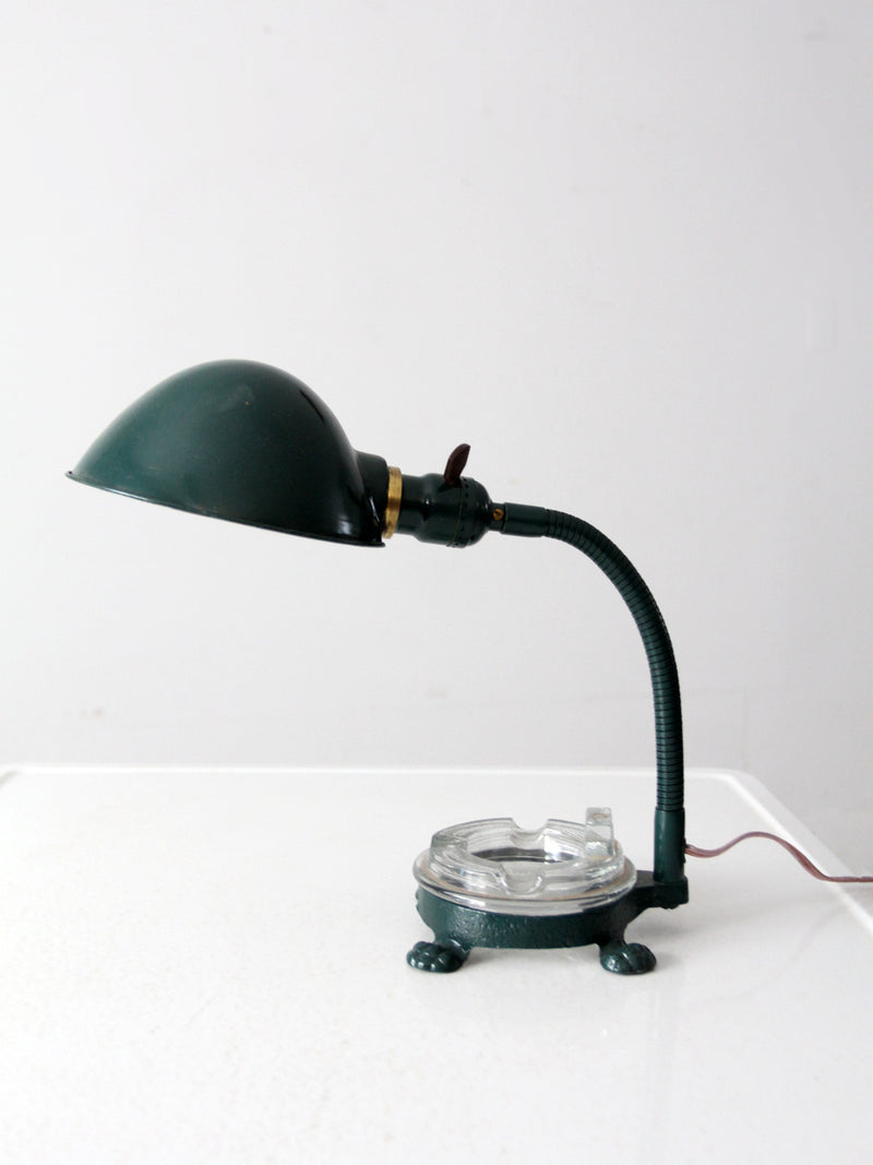 vintage gooseneck desk lamp with ashtray