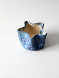 vintage studio pottery star bowl