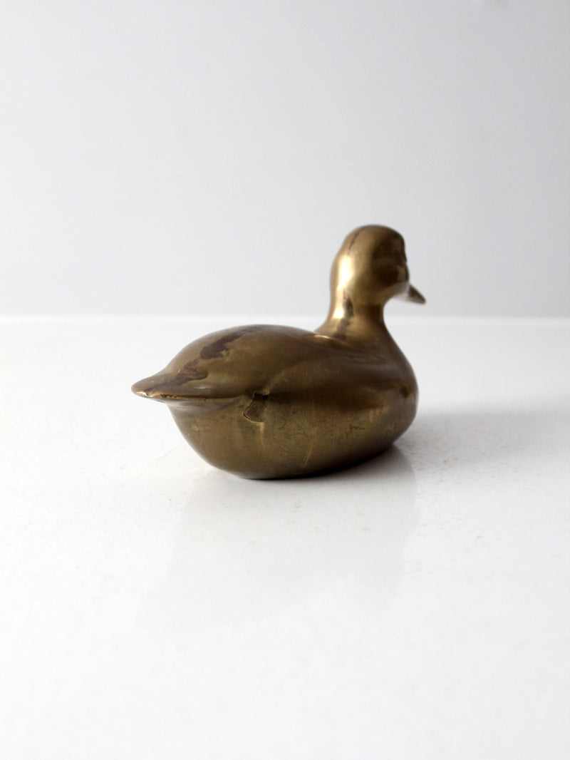 mid century brass duck