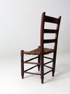 antique splint weave seat chair