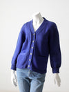 vintage blue cardigan sweater