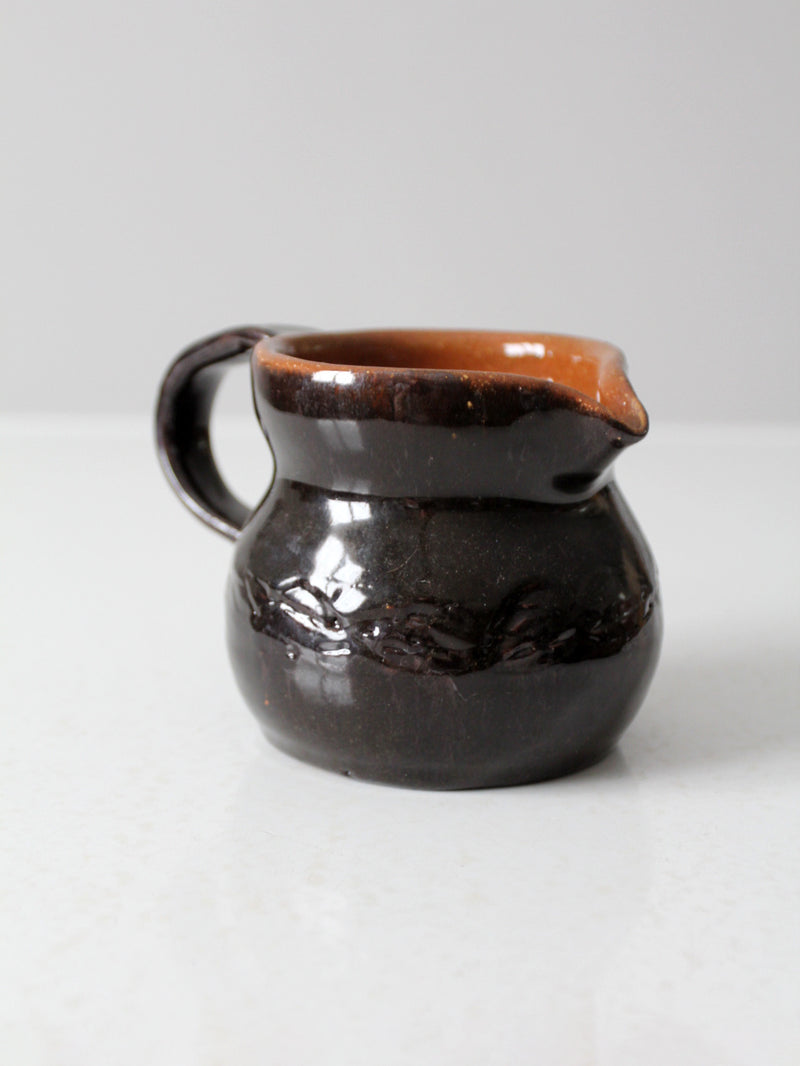 vintage studio pottery creamer pitcher