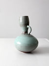 vintage studio art pottery tilted vase